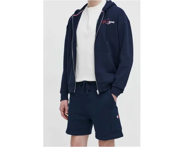 Tommy Jeans pantaloni scurti din bumbac culoarea bleumarin DM0DM18479