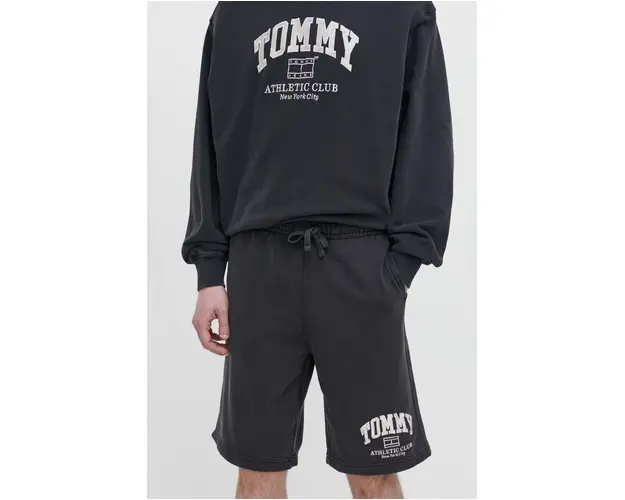 Tommy Jeans pantaloni scurti din bumbac culoarea gri DM0DM18799