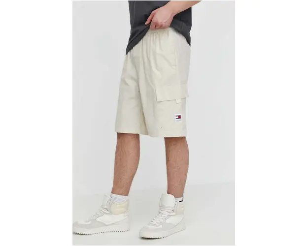 Tommy Jeans pantaloni scurti barbati, culoarea bej, DM0DM18808