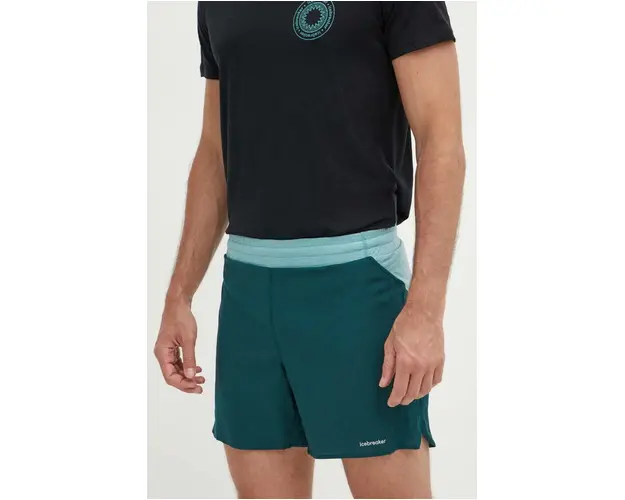 Icebreaker pantaloni scurti outdoor 125 ZoneKnit Merino Blend Speed culoarea verde, IB0A56X9A971
