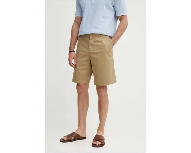 Lacoste pantaloni scurti din bumbac culoarea bej