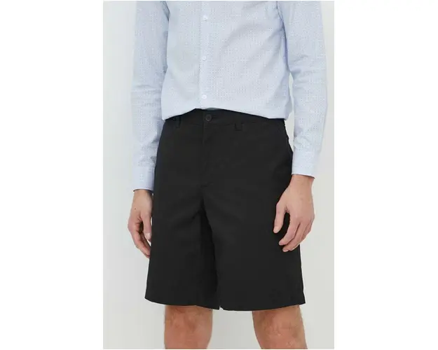 Lacoste pantaloni scurti din bumbac culoarea negru