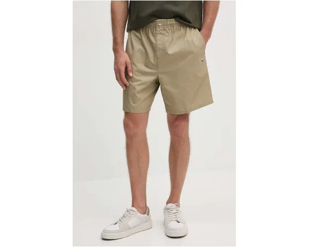 Lacoste pantaloni scurti din bumbac culoarea maro