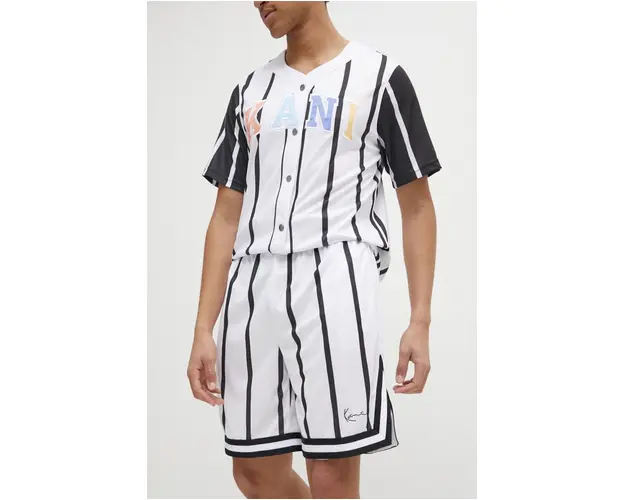 Karl Kani pantaloni scurti barbati, culoarea alb