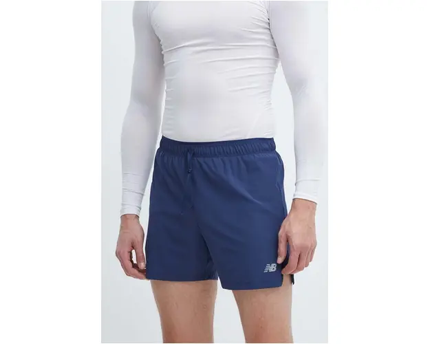 New Balance pantaloni scurti de alergare culoarea albastru marin, MS41286NNY