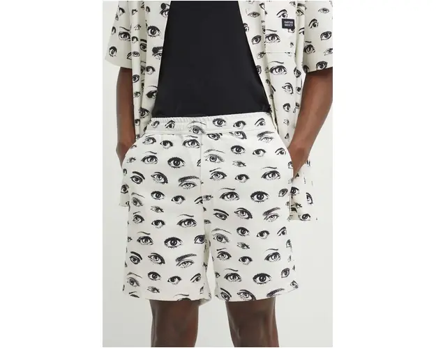 Kaotiko pantaloni scurti din bumbac culoarea bej