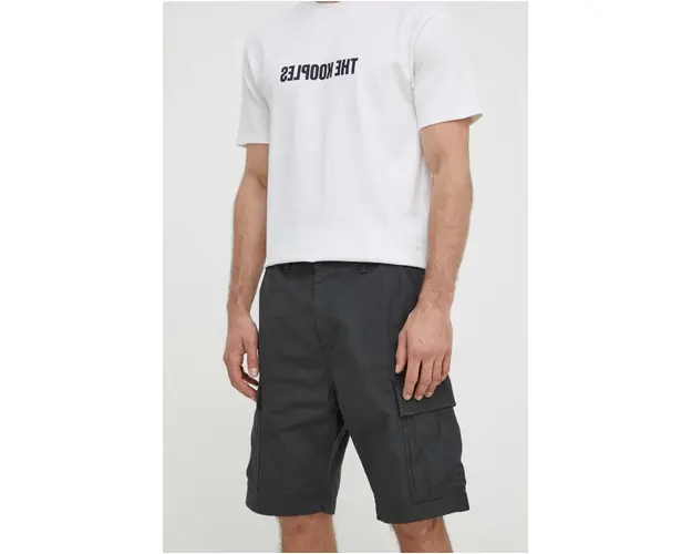 Levi's pantaloni scurti din bumbac culoarea negru