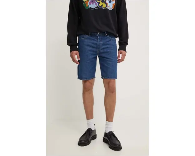 Levi's pantaloni scurti jeans barbati, culoarea albastru