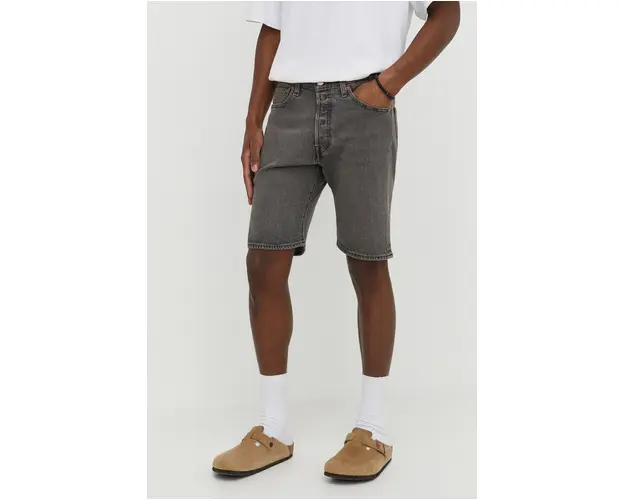 Levi's pantaloni scurti jeans barbati, culoarea gri