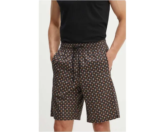 A.P.C. pantaloni scurti din bumbac short vincento culoarea negru, COGXP-H10204