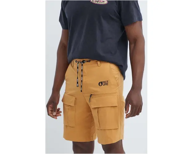 Picture pantaloni scurti outdoor Robust culoarea galben, MSH097