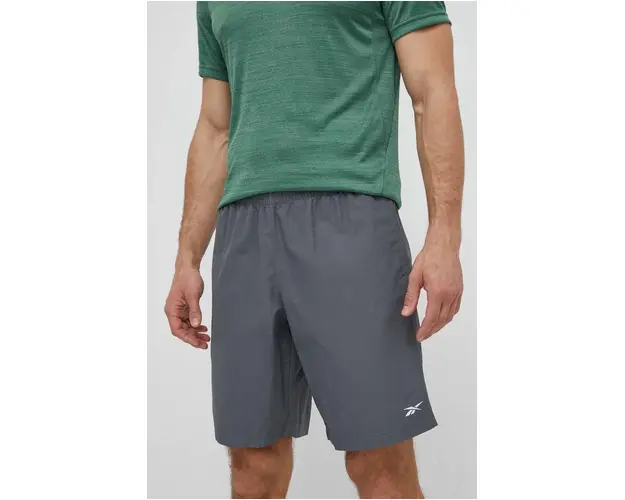 Reebok pantaloni scurti de antrenament Identitiy Training culoarea gri, 100043430