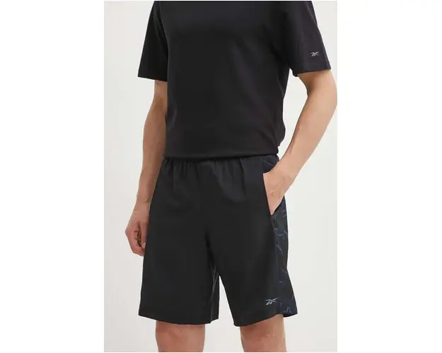 Reebok pantaloni scurti de antrenament Motion Camo culoarea negru, 100076394