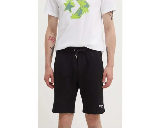 Sixth June pantaloni scurti din bumbac culoarea negru