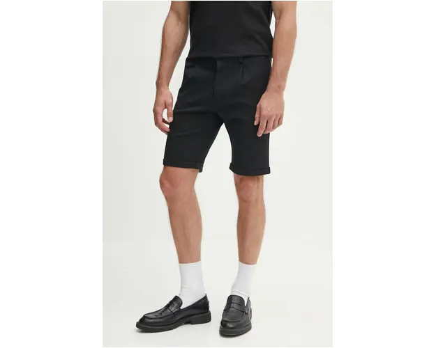 Lindbergh pantaloni scurti barbati, culoarea negru, 30-51024