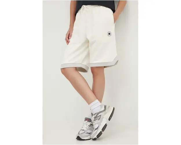 Converse pantaloni scurti culoarea galben, neted, 10026456-A02