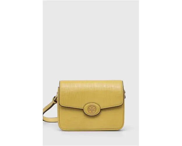 Tory Burch poseta de piele culoarea galben