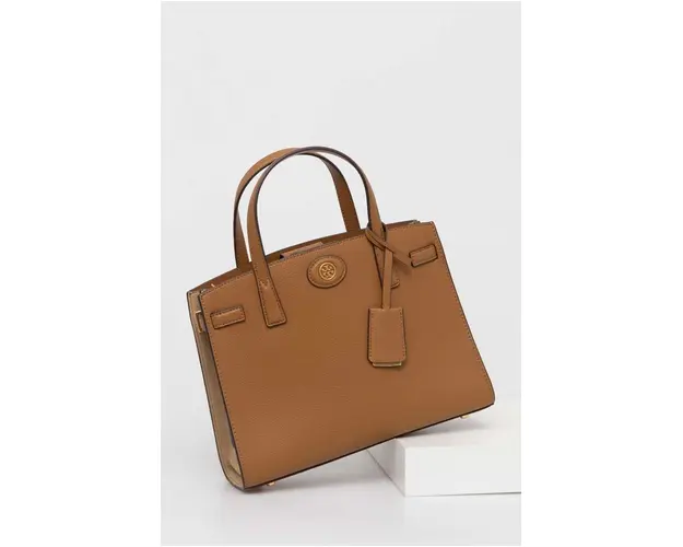 Tory Burch poseta de piele culoarea maro