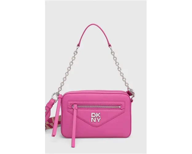 Dkny poseta de piele culoarea roz