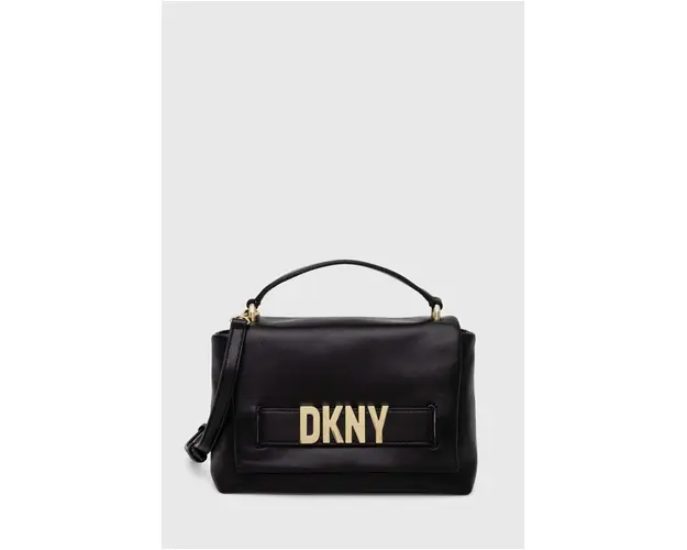 Dkny poseta de piele culoarea negru