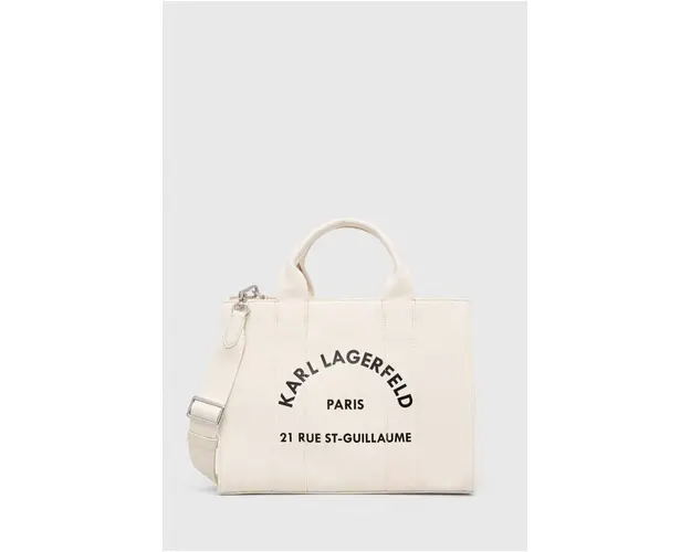 Karl Lagerfeld poseta culoarea bej