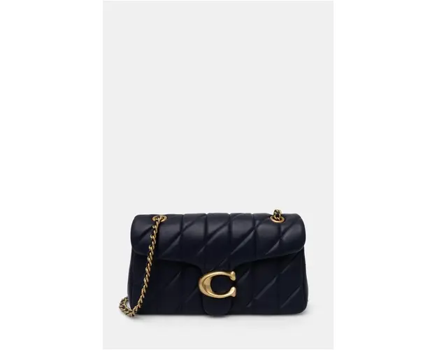 Coach poseta de piele culoarea albastru marin