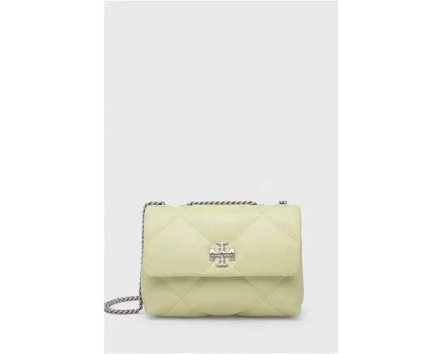 Tory Burch poseta de piele culoarea verde