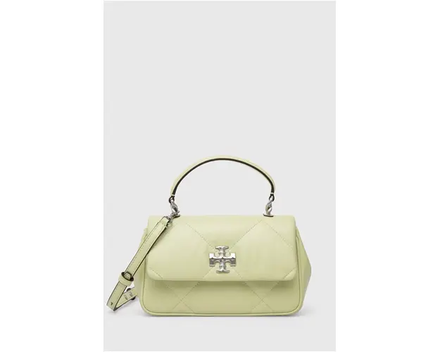 Tory Burch poseta de piele culoarea verde