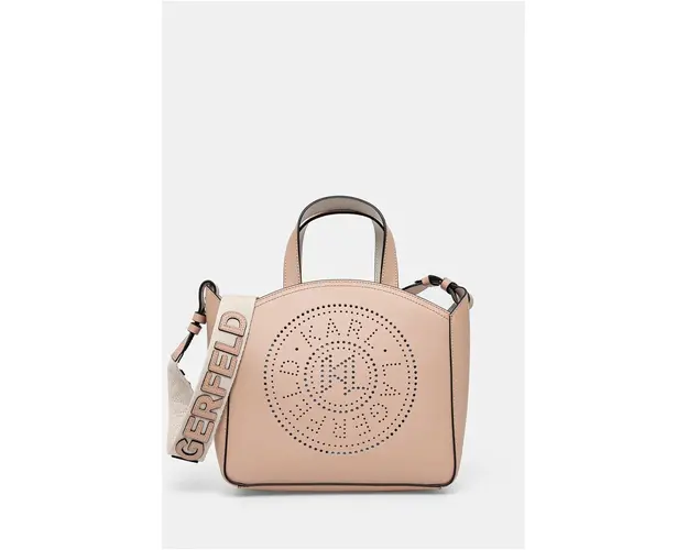 Karl Lagerfeld poseta de piele culoarea roz