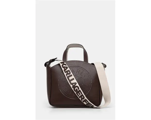 Karl Lagerfeld poseta de piele culoarea maro