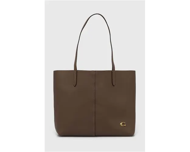 Coach poseta de piele culoarea maro