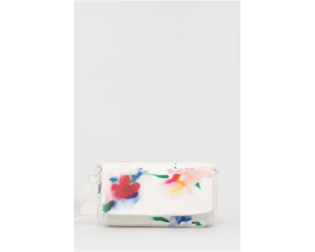 Desigual poseta LIQUIDFLOWER TROM culoarea alb, 24SAXP63