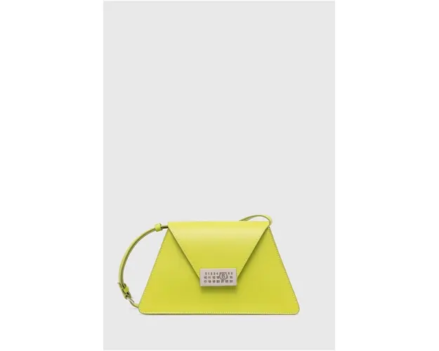 MM6 Maison Margiela poseta de piele culoarea verde, SB5ZH0010