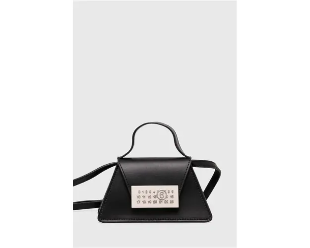 MM6 Maison Margiela poseta de piele culoarea negru, SB5ZI0006
