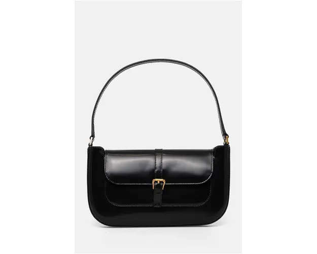 By Far poseta de piele culoarea negru, 19PFMDASBLWMED