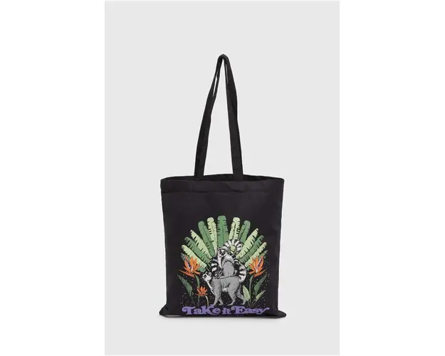 Kaotiko geanta de bumbac culoarea negru