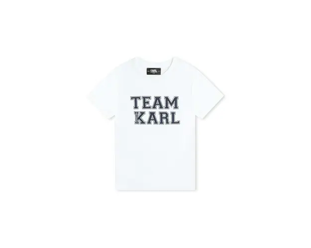 Karl Lagerfeld tricou de bumbac pentru copii culoarea alb, cu imprimeu