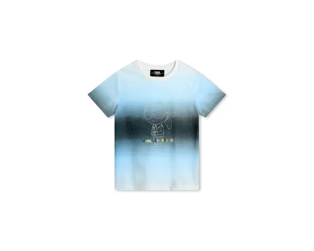 Karl Lagerfeld tricou de bumbac pentru copii culoarea alb, cu imprimeu