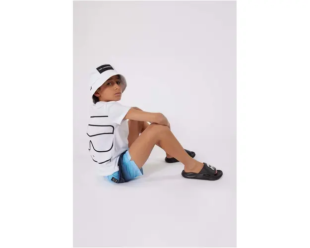 Karl Lagerfeld tricou de bumbac pentru copii culoarea alb, cu imprimeu