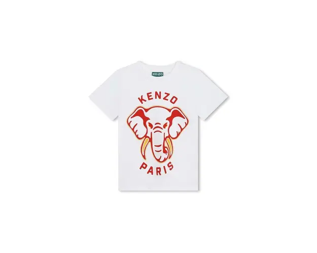 Kenzo Kids tricou de bumbac pentru copii culoarea alb, cu imprimeu