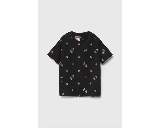 adidas tricou copii x Star Wars culoarea negru, modelator