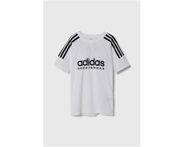 adidas tricou culoarea alb, cu imprimeu