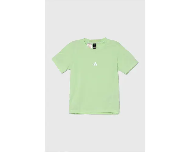 adidas tricou copii culoarea verde, neted