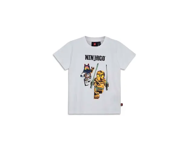 Lego tricou de bumbac pentru copii culoarea alb, cu imprimeu
