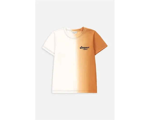 Coccodrillo tricou de bumbac pentru copii culoarea portocaliu, neted