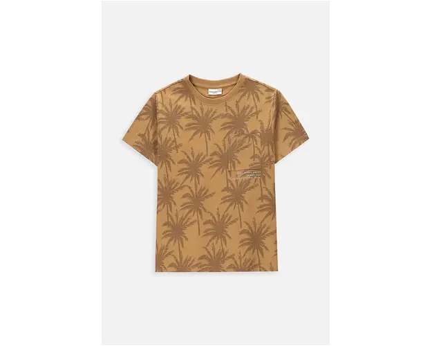 Coccodrillo tricou de bumbac pentru copii culoarea maro, modelator