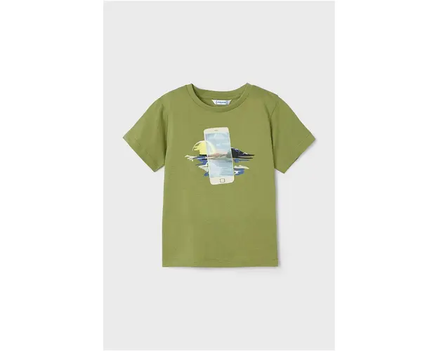 Mayoral tricou de bumbac pentru copii culoarea verde, cu imprimeu