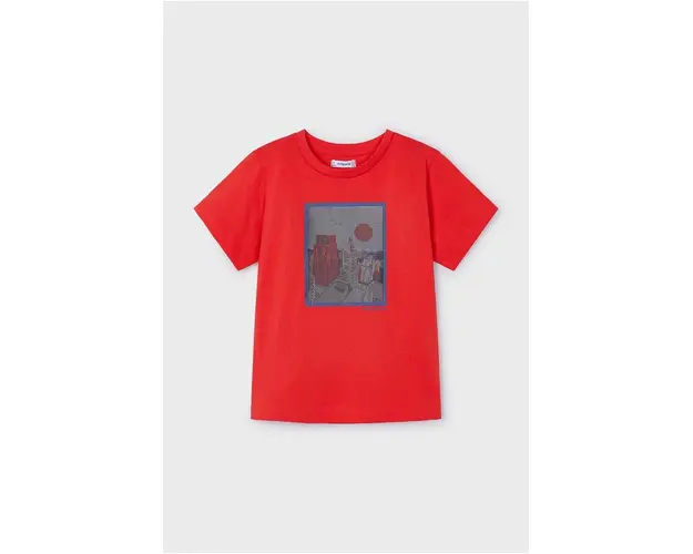 Mayoral tricou de bumbac pentru copii culoarea rosu, cu imprimeu