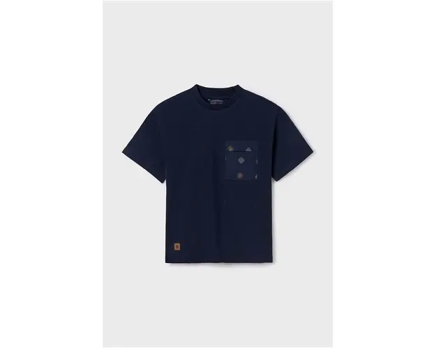 Mayoral tricou de bumbac pentru copii culoarea albastru marin, cu imprimeu