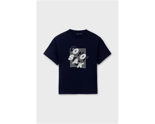 Mayoral tricou de bumbac pentru copii culoarea albastru marin, cu imprimeu